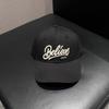 Shaped Three-dimensional Embroidered Letter Hard Top Baseball Cap Female Korean Ins Casual Simple and Versatile Sunshade Cap