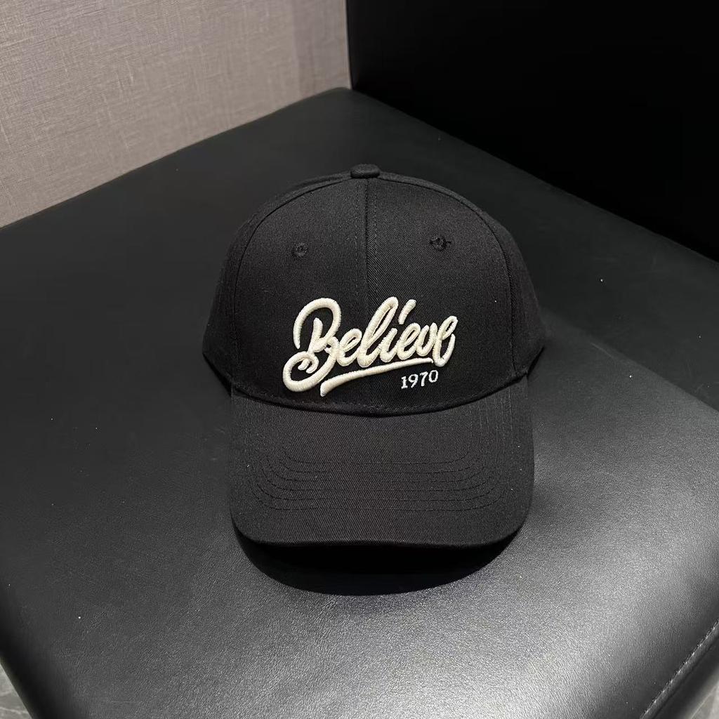 Shaped Three-dimensional Embroidered Letter Hard Top Baseball Cap Female Korean Ins Casual Simple and Versatile Sunshade Cap
