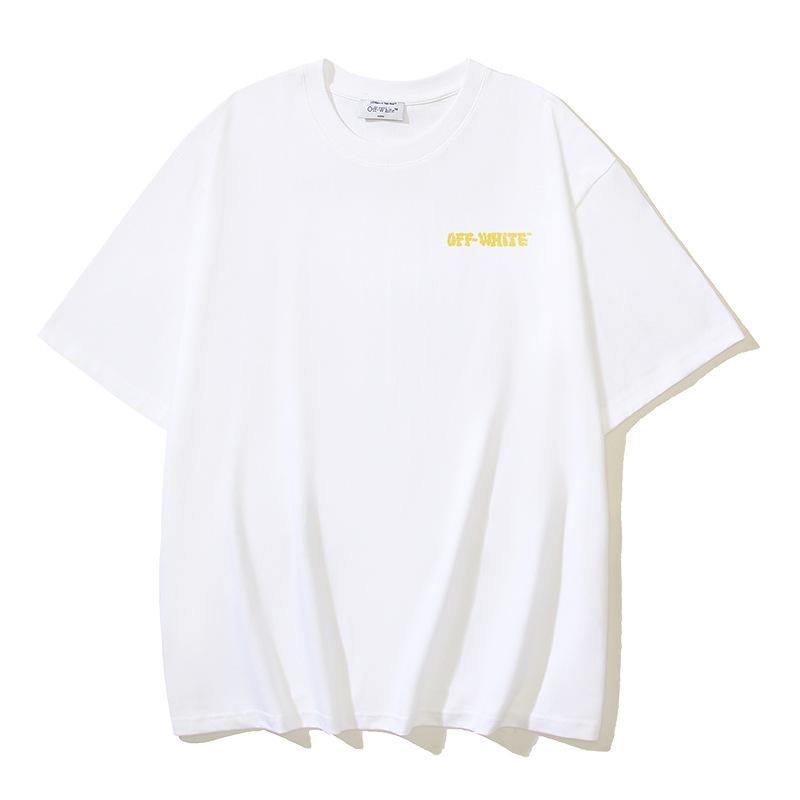 1170 Off-White 2026 Spring/Summer New Letter LOGO Pattern Round Neck Hooded Short Sleeved Men's and Women's T-shirts