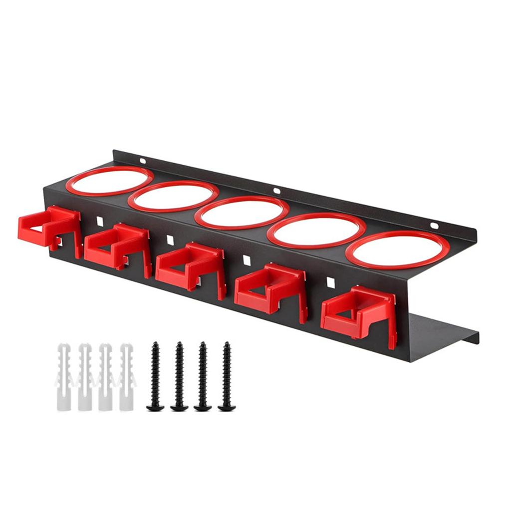 Spray Bottle Holder Wall Door, Metal with 5 Hooks for a Car Beauty Hanger, Display Accessory