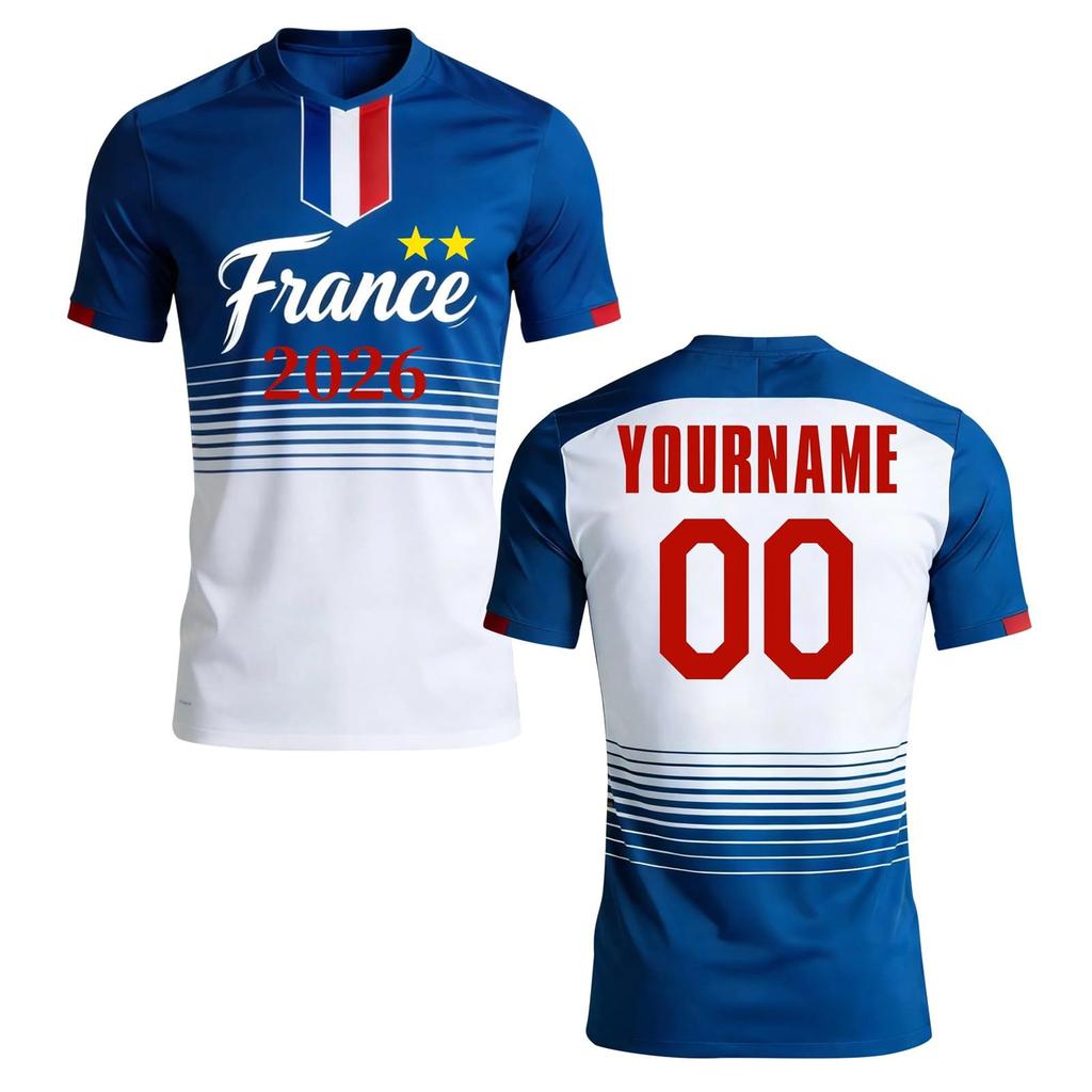 Custom Soccer Jersey 2026 Personalized Team Shirt Breathable Short Sleeve Athletic Uniform for Men and Youth