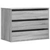 VidaXL Corner Chest of Drawers Sonoma Grey 80x41x58 Cm Engineered Wood, Chest of Drawers with Drawers, Filing Cabinet, Drawer Cabinet, Cabinet of 852857