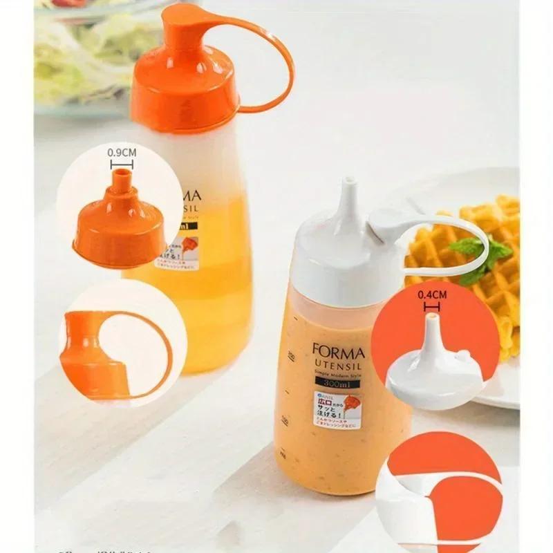 Convenient Food Cooking Honey Squeeze Bottle Creative Oil Bottle Prevent Oil Leakage Pointed Mouth Plastic Oil Pot Kitchen Tools
