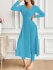 New Design Crew Neck Ruffled Long Sleeve Set 2 Pieces Spring Set