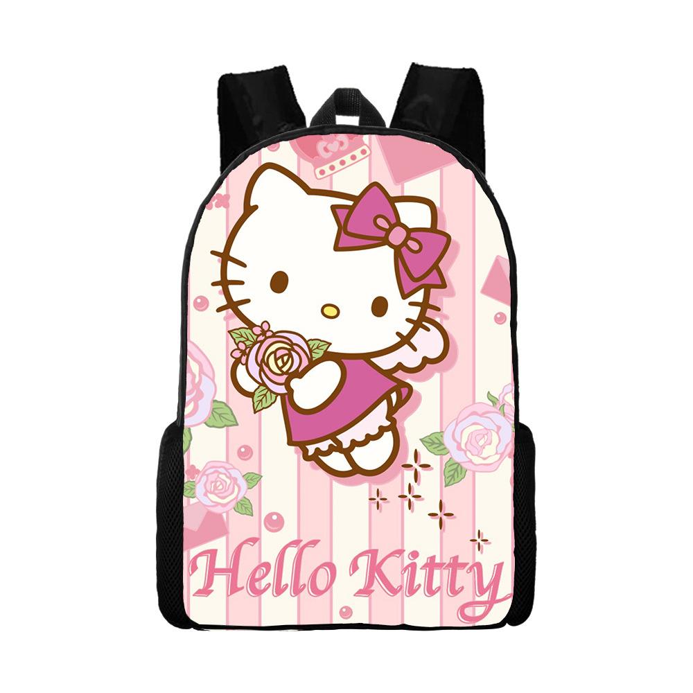 Hello Kitty Cartoon Backpack Ello Kitty Schoolbag Digital Printing Backpack
