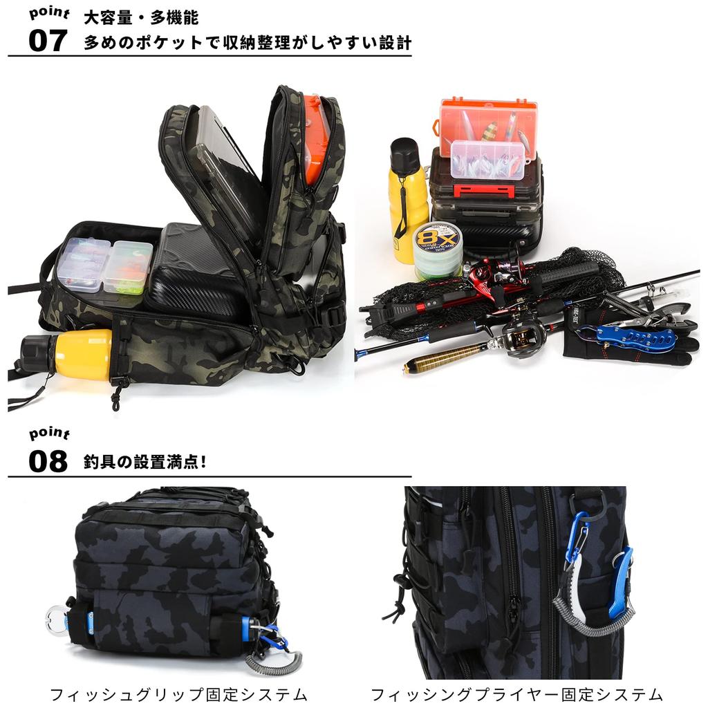 Angelrucksack, wasserdicht, Angeltasche, Angeltasche, Angelgerät ...