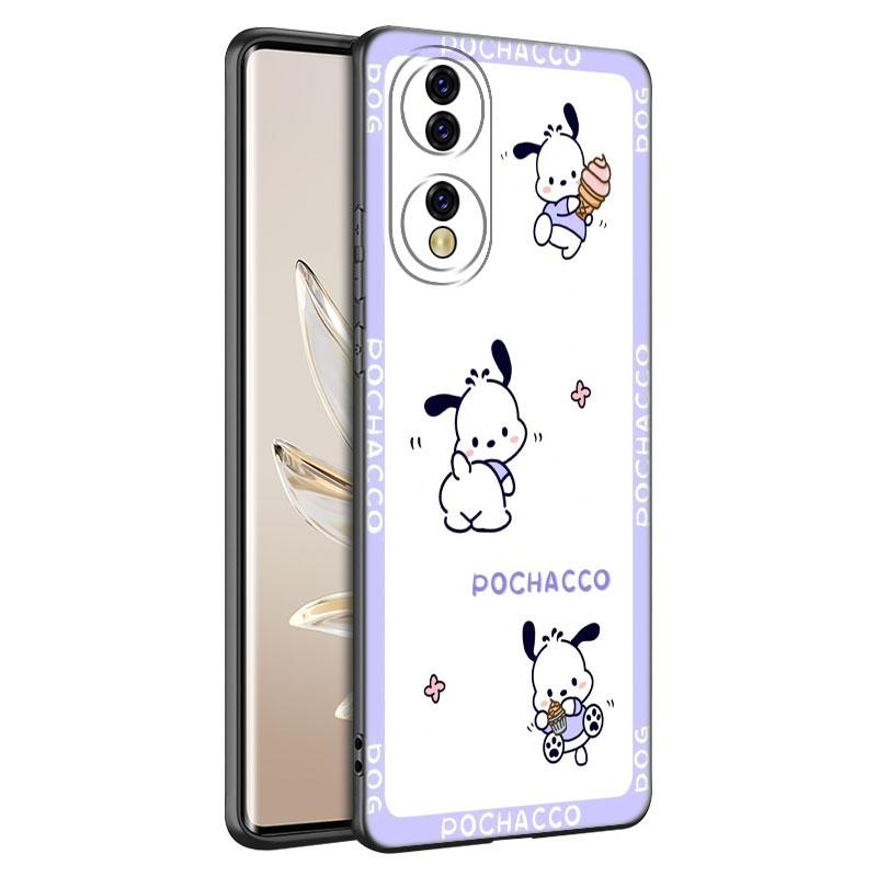 Kuromi Melody Černý Silikonový Kryt na Telefon Pro Honor 70 90 Lite X40 GT X50 i X5 Plus X6A X6S X7A X8A X8B X6 X7 X8 X9 4G X9A X9B 5G