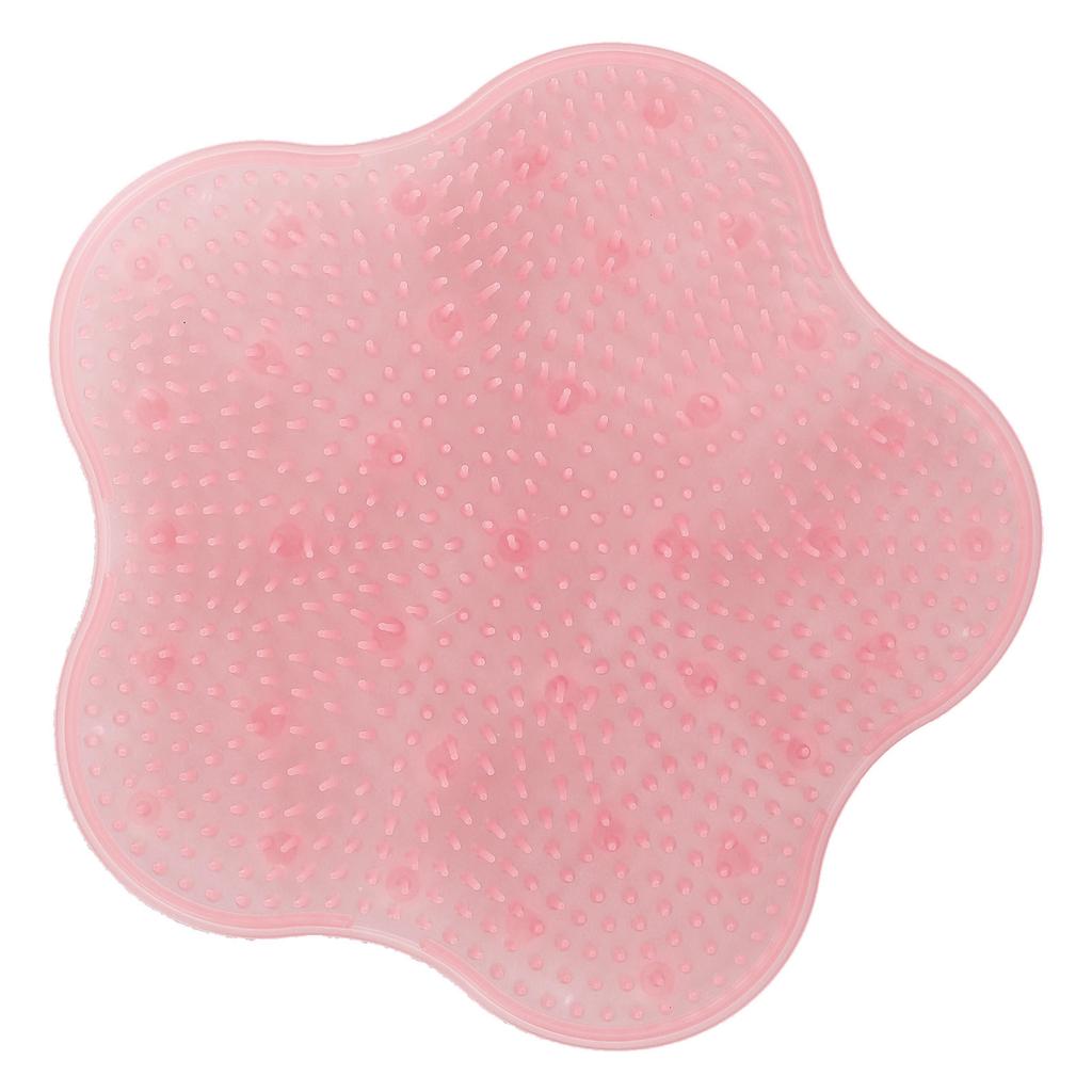 Bathroom Floor Foot Massager Remove Dead Skin Silicone Shower Foot Scrubber with Suction CupsPink