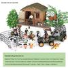 Thatched Cottage Farm Scene Model: Horse Washing, Poultry Ranch, Sandbox Scenery Ornament