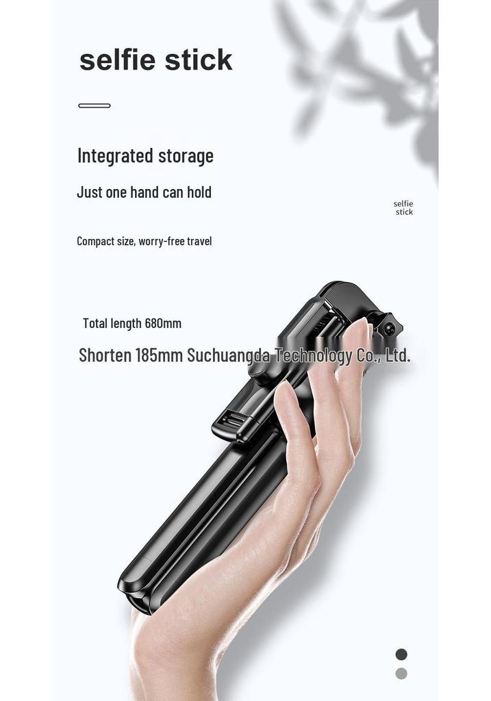 S03 Bluetooth Selfie Stick & Tripod for Vertical/Horizontal Shooting