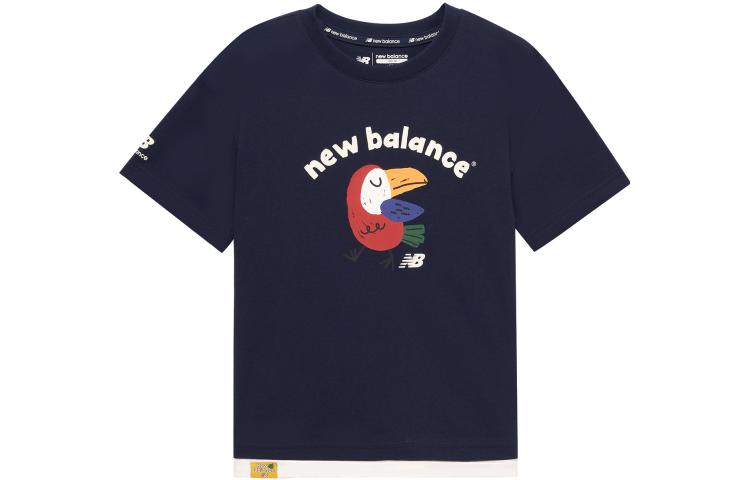 New Balance T Shirt Navy Blue Kids  7ED21053-NV 160