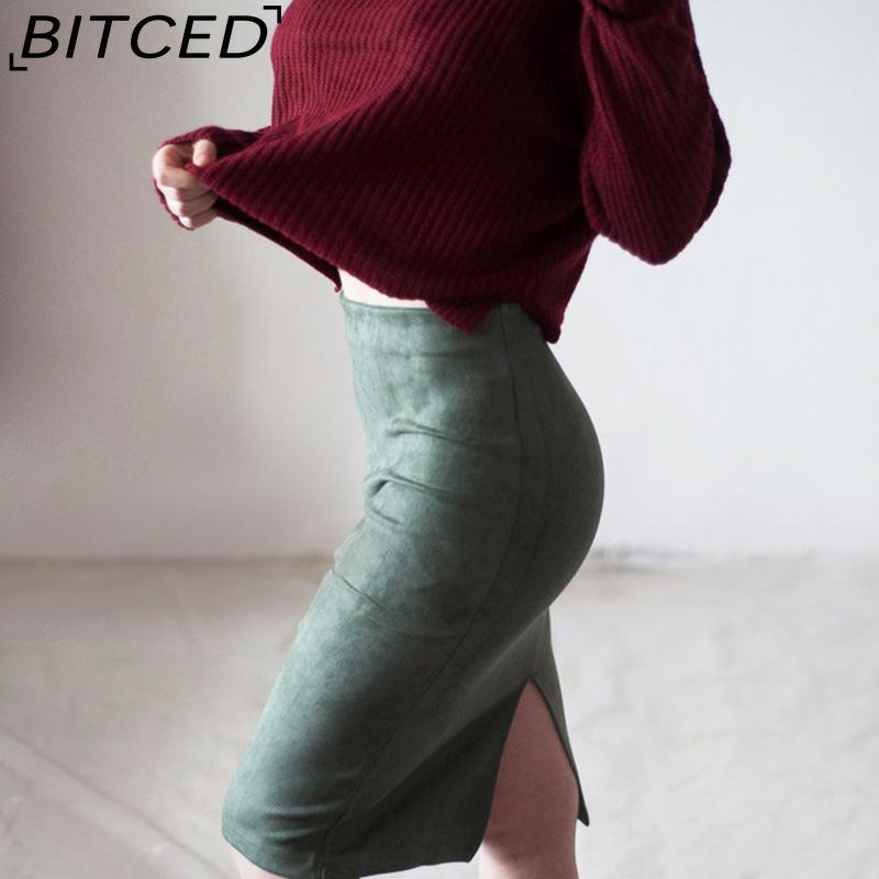 BITCED Women's Fashion Casual Solid Color Print Summer Spring Skirt