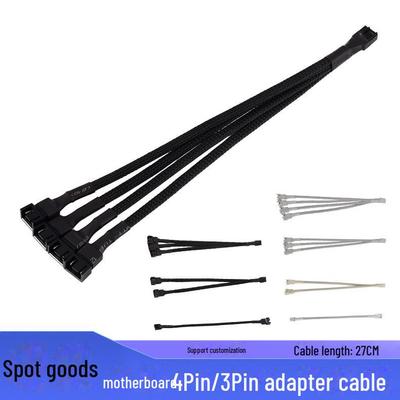4-Pin Temperature Control CPU Radiator Fan Extension Hub (1 To 2/3/4)