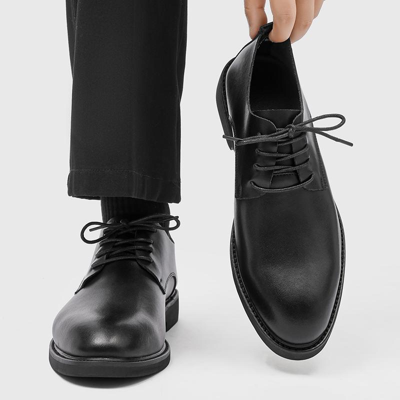 Schwarze 38-46 Business- und Freizeitherrenlederschuhe Minimalistischer Gentleman-Stil täglich Arbeit Party und Hochzeitsschuhe für den Bräutigam