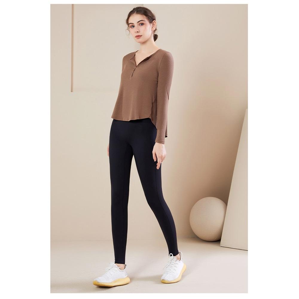 Loose Fitness Yoga Long Sleeved T-shirt Quick Drying Cover Shirt Autumn New Versatile Thread Sports Fitness Suit Top For Women