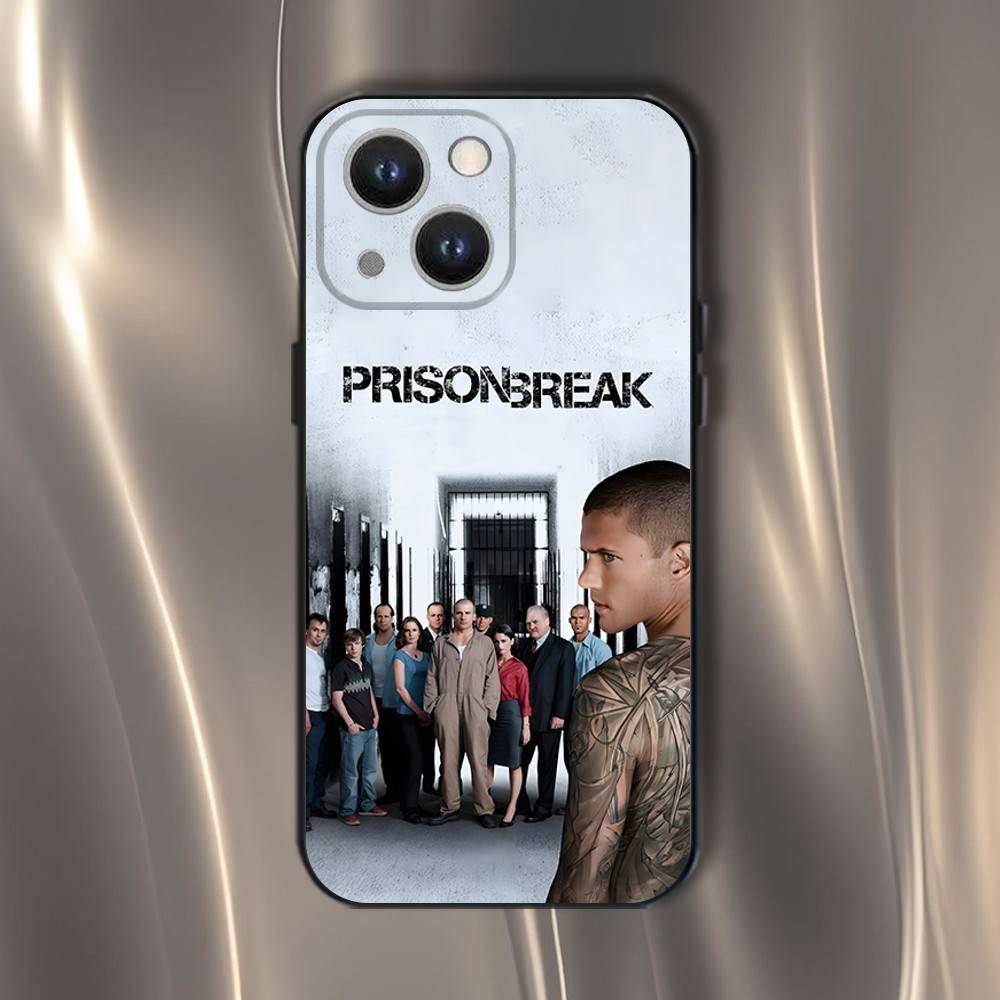 Prison Break TV Series Phone Case For iPhone 16,15,14,13,12,11,Pro,XS,Max,XR,Plus,E,SE4,Mini Black Soft Cover