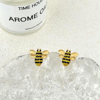 Cute Little Bee Fashion Versatile Temperament Stud Earrings