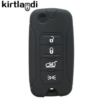 Brelok Silikonowy Pokrowiec na Kluczyk do Jeep Renegade Compass 2016 2019 2020 2021 2/3/4 Przyciski Pilot Ochrona Składany