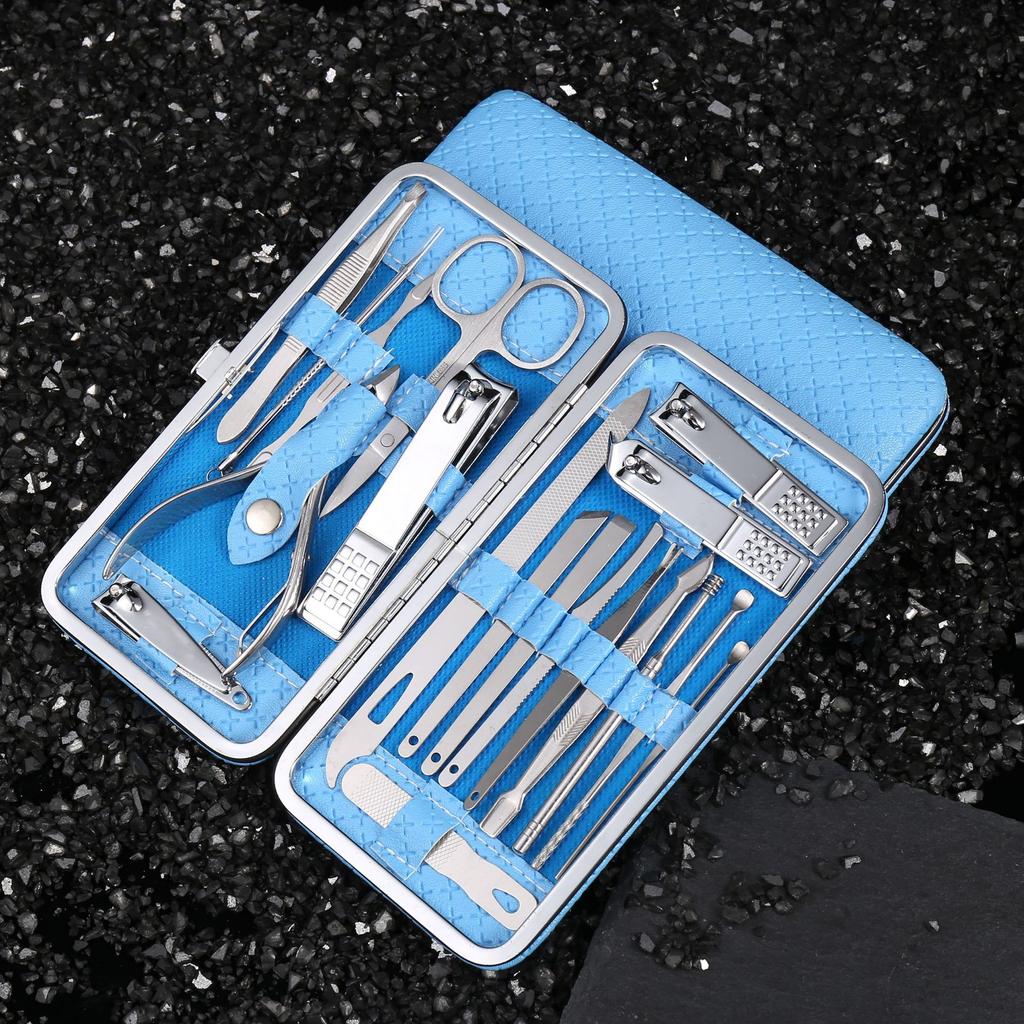 Pedicure Nail Clippers Manicure Set 19 Sets of Nail Clipper Professional Nail Care Kit