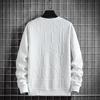Large Size Jacquard Hoodie New Men's Spring and Autumn Fashion Brand Letter Clothing Round Neck with Long Sleeve Undercoat Men's Coat