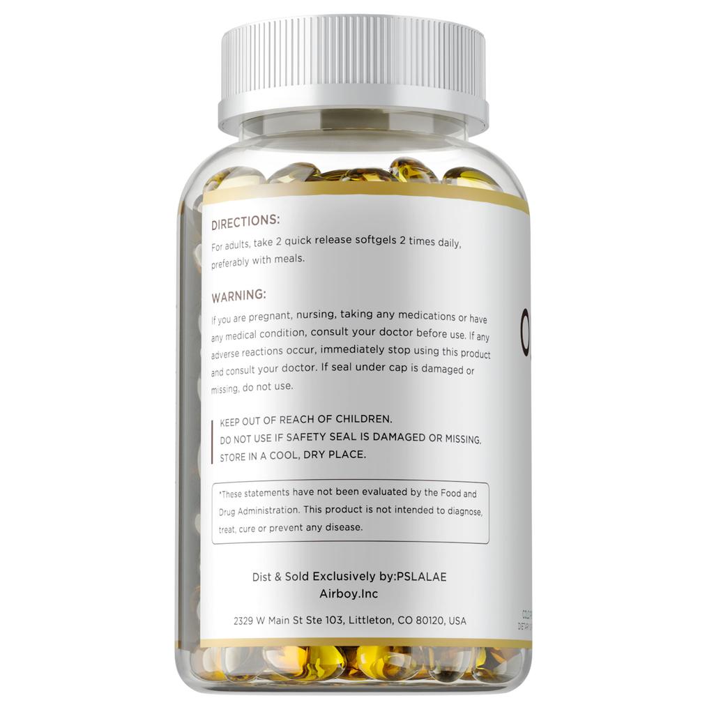 Pslalae Extra Virgin Olive Oil Softgels 1000mg 120 Count — Antioxidant Support, Daily Wellness, Immune Support, Nutritional Support