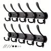 Heavy Duty Black Coat Rack Wall Mount Coat Hooks Wall Hooks for Hanging Hat Rack for Wall Coat Hanger Towel Hooks
