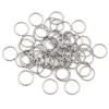 50pcs Stainless Steel 1/1.2mm Thick 6 8 10 12 14mm Twist Open Jump Rings for DIY Jewelry Making Findings for Earrings Necklace