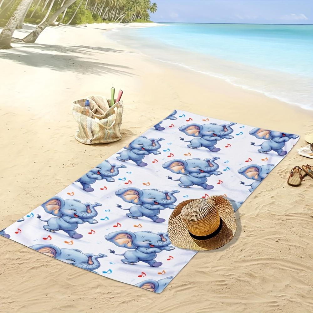 Custom Elephant Beach Towel Personalized Name Po 160x80cm Microfiber Bath Towels All Season Soft Absorbent Blanket