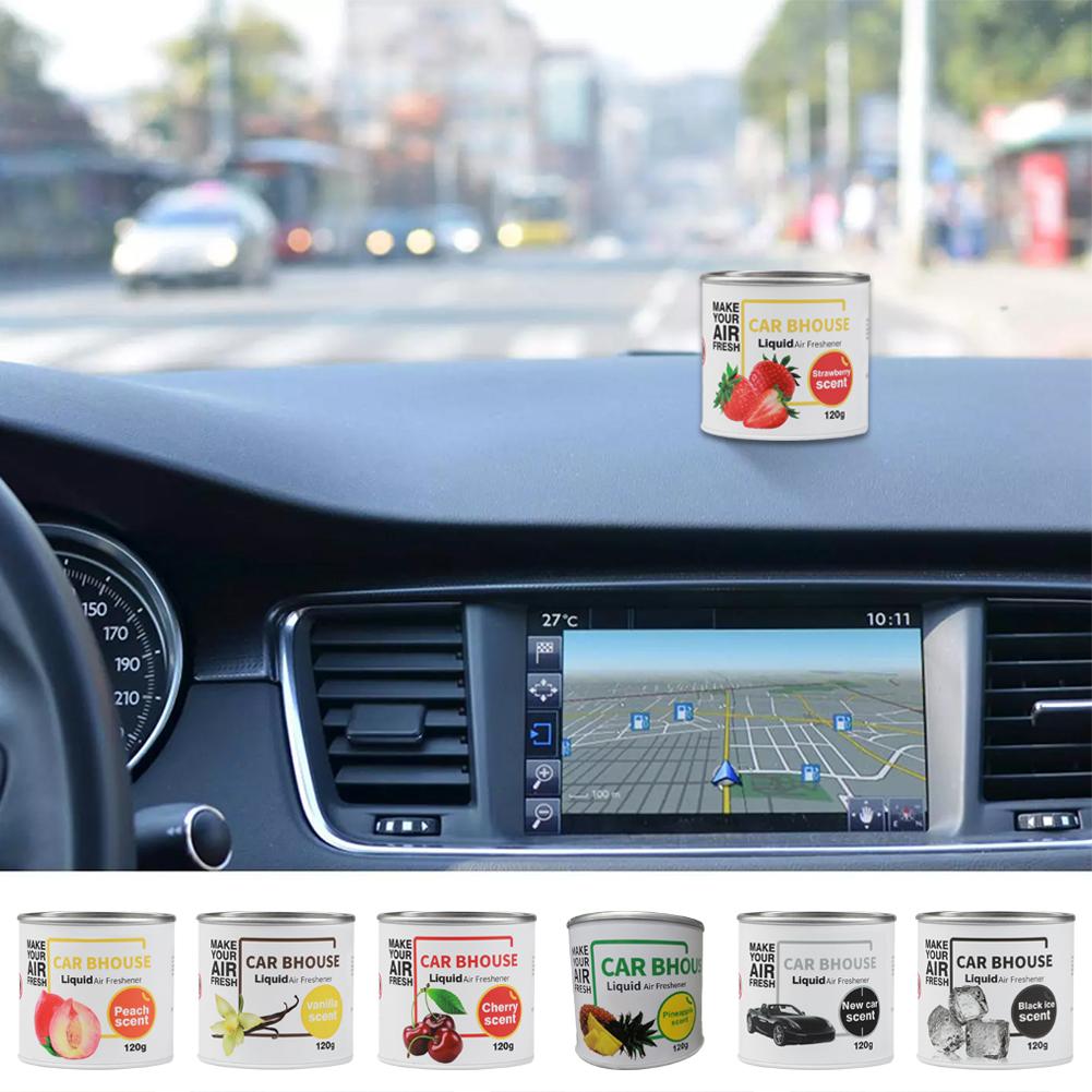 NEW Car Air Gel Freshener Perfume Cream Auto Interior Can Odors Aluminum Fragrance Accessorie Remove Cup-shaped Aroma Diffu O5N2