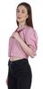 Moomaya Puff Sleeve Crop Top For Women Solid Button Down Collar Designer