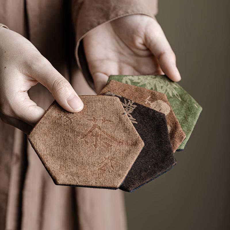 Zen Tie-Dye Hexagonal Fabric Coaster