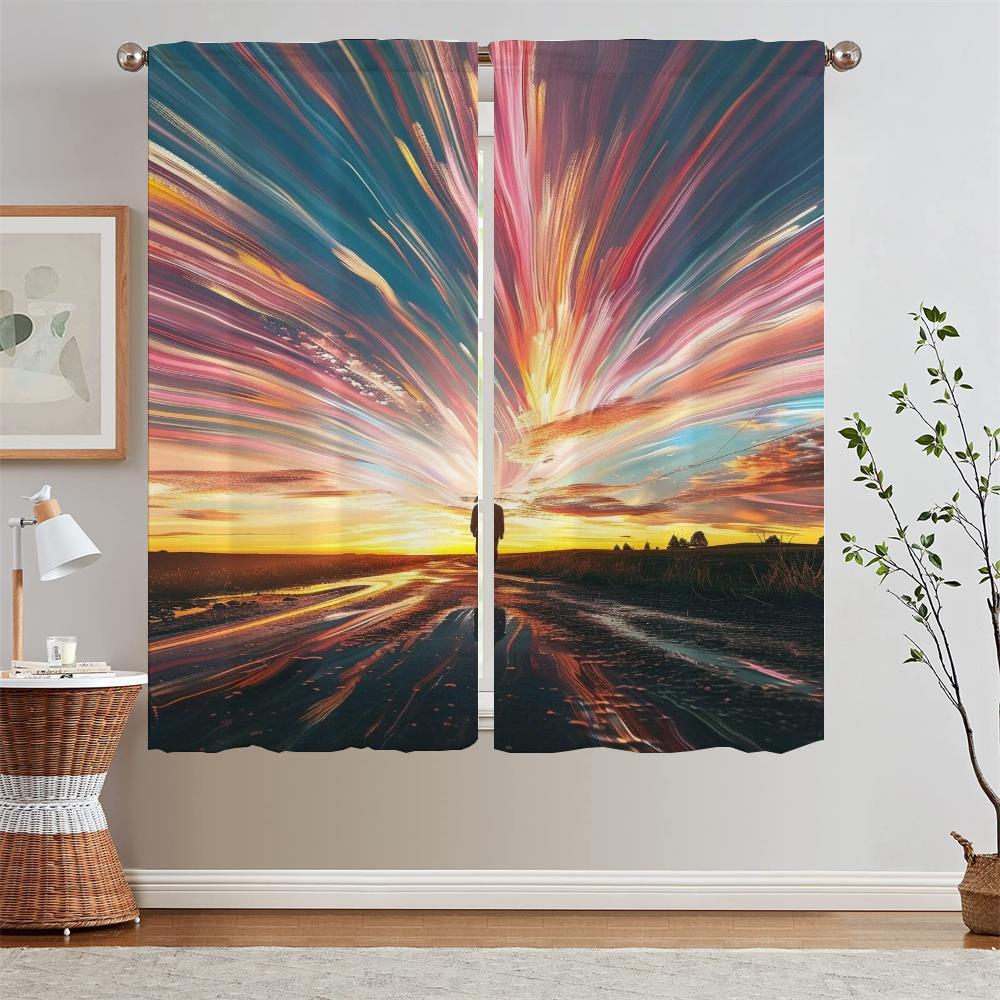 

Фотограф Мэтт Моллой Кухонные шторы 2 шт. Прозрачные шторы для гостиной Шифоновые шторы Подхваты для штор Кудри Жалюзи W50xH70cmx2pcs-CL