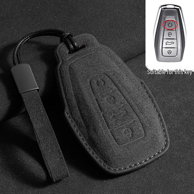 Geely Emgrand GS Key Case - Suede Three-Color Design for S1, Boyue, X3, Vision X6, Borui, Panda (Unisex)