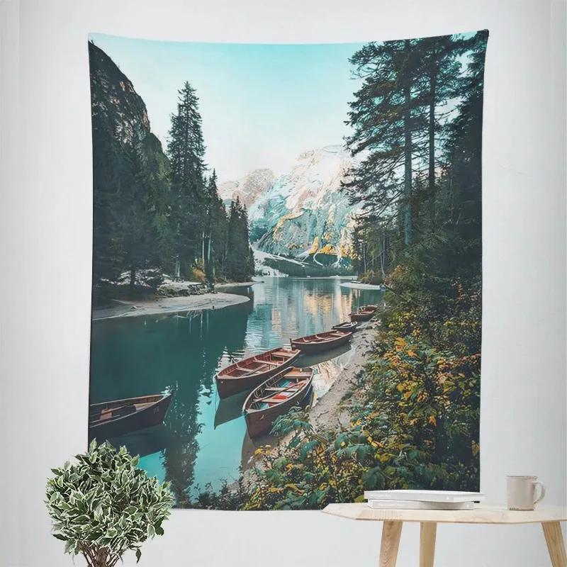 Декоративный гобелен с природными пейзажами — фото 13