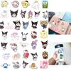 100pcs Sanrio Kuromi Melody Waterproof Reusable Sticker Luggage Decor