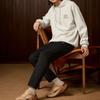 Skechers Pullover Hooded Comfortable Long Sleeve Sweatshirt Unisex sweatshirt Beige L324U099-0046