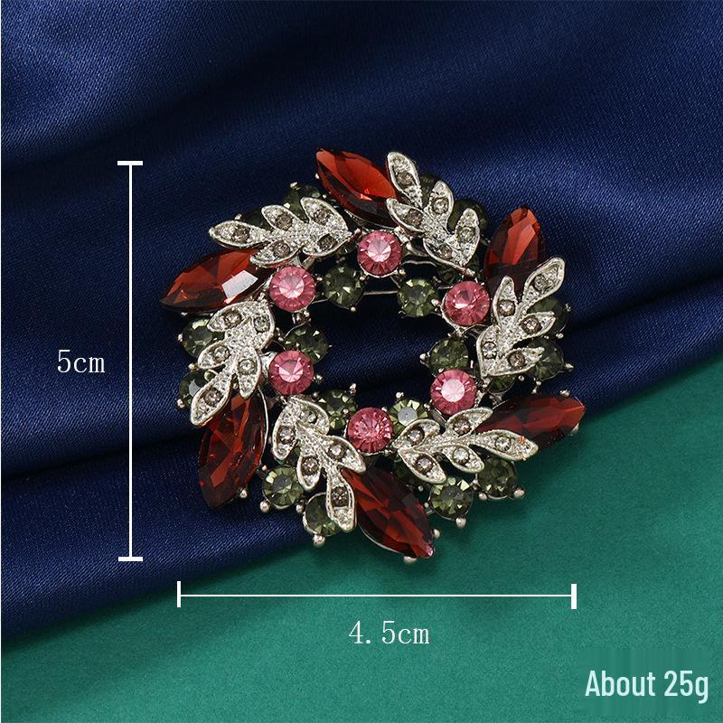 

Елегантна брошка-вінок з квіток баухінії - Ретро, інкрустована діамантами, вишуканий аксесуар