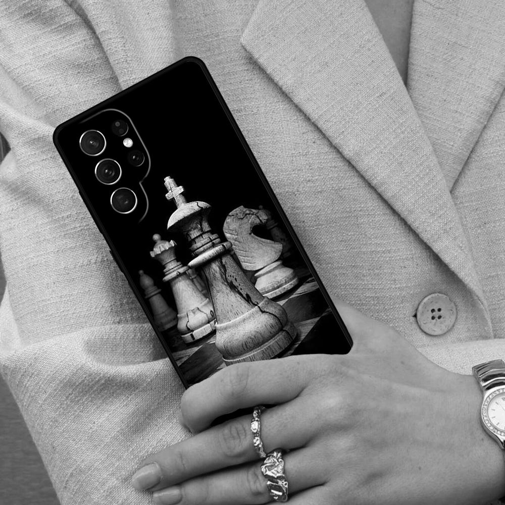 Chess Pieces Cell Phone Case for Samsung Galaxy S26 Ultra S25 S24 S23 S22 S21 S20 Note10 Cover