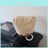 Grass Weaving Solid Color Beach Bag With Pocket For Summer Casuals