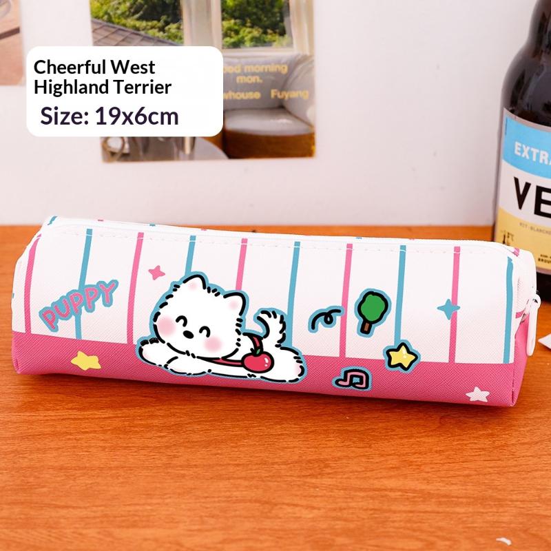 

Cute Doggie Pencil Case Student Portable Stationery Pen Bag Cartoon Return To School Stationery Organizer Supplies