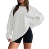 Women's Casual Fashion Loose Sports Round Neck Pullover Long Sleeve Sweatshirt
