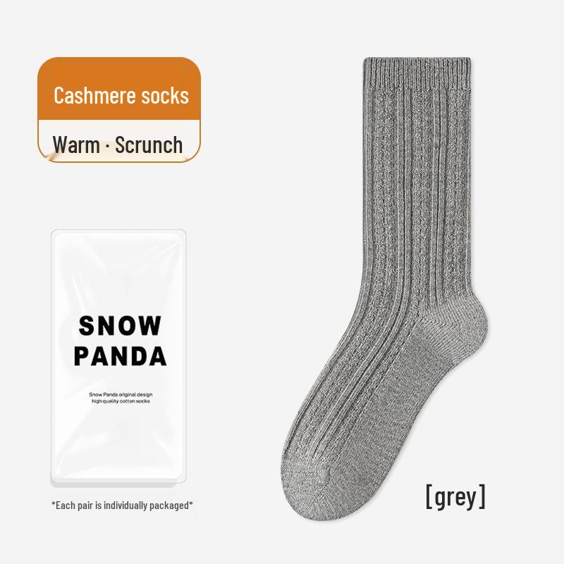 Damen Kuschelsocken aus Wolle - Dick, Warm, Einfarbig für Herbst/Winter Hausbekleidung