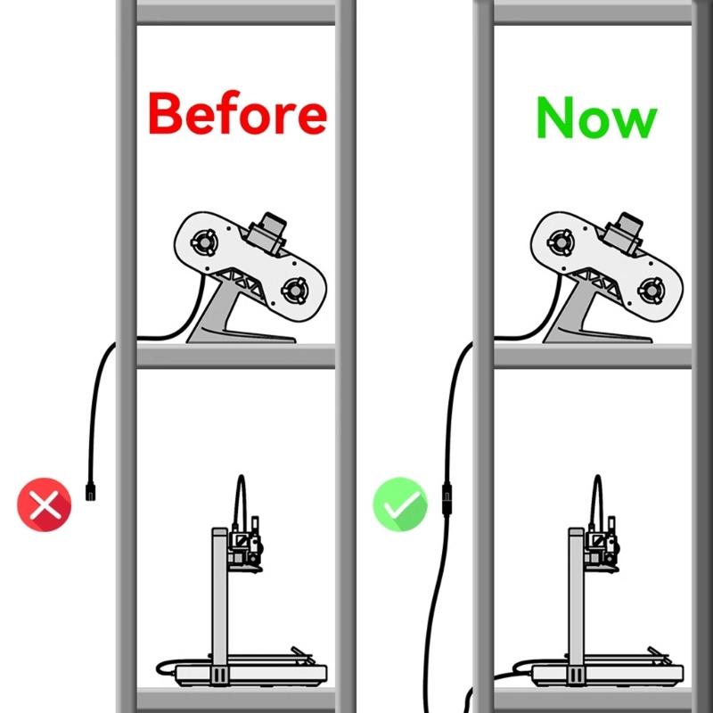 4Pin for Lite Extension Cord For Lab Mini 3D Printers Enhances Connection With Anti Interference 22AWG