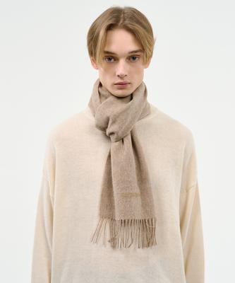 BLACK MOMENT Essential Wool Scarf [Beige]
