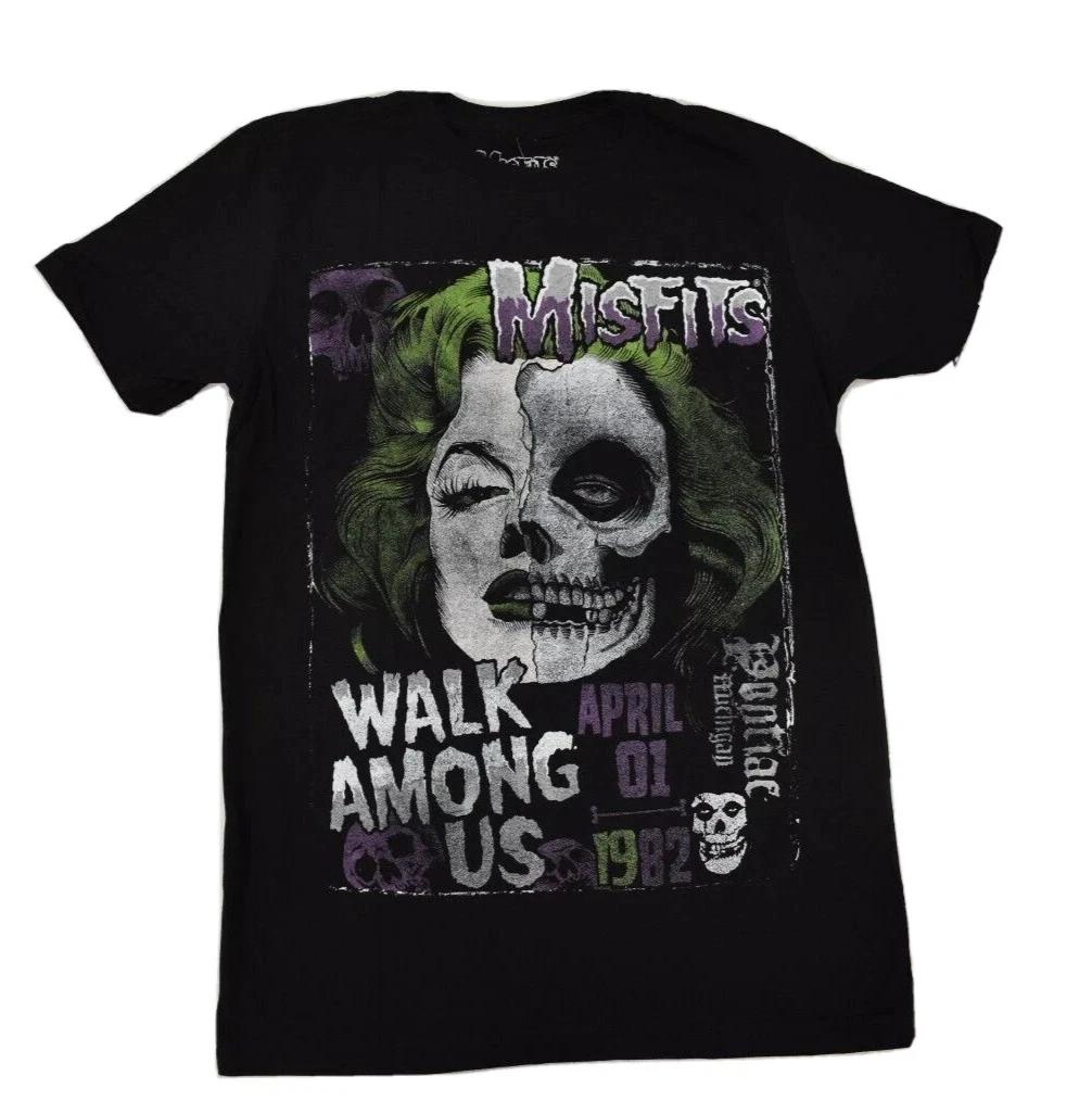 Misfits Classic Skull Walk Among Us Black Tee Shirt New S