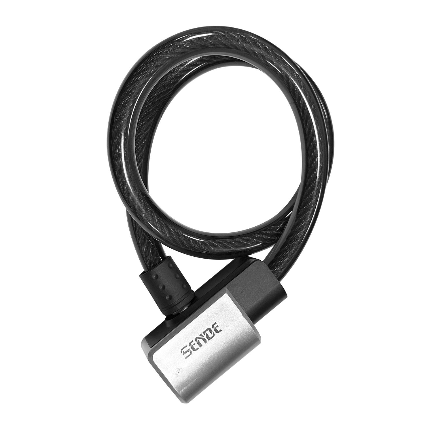 SENDE Bicycle Cable Lock Thick Multifunctional Pedal Bike Scooter Road Mountain Bike Anti-theft Padlock Accessories Bike Locks Cable Lock чёрный