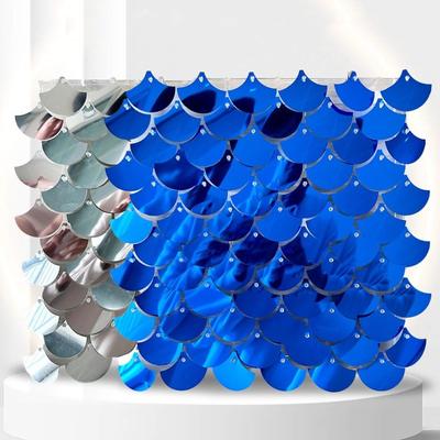 Panel Ścienny Dekoracyjny z Płatkami Sequin na Baby Shower Błyszczące Panele Dekoracyjne w Kształcie Łusek Ryb