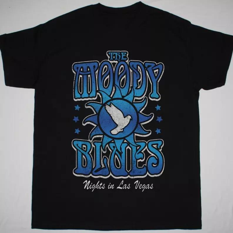 Vtg The Moody Blues Nights In Las Vegas Cotton Black S-5XL Unisex Shirt CM111... Unisex T-Shirt M