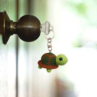 Κρεμαστό Μπρελόκ Χελώνα Πλεκτό με Καλή Λεπτομέρεια Ρεαλιστικό Μαλακό Ανοξείδωτο Εξαιρετικό Χειροποίητο Κρεμαστό Διακόσμησης Τσάντας Αποθήκευση Κλειδιών Κλειδοκράτορας Χελώνα