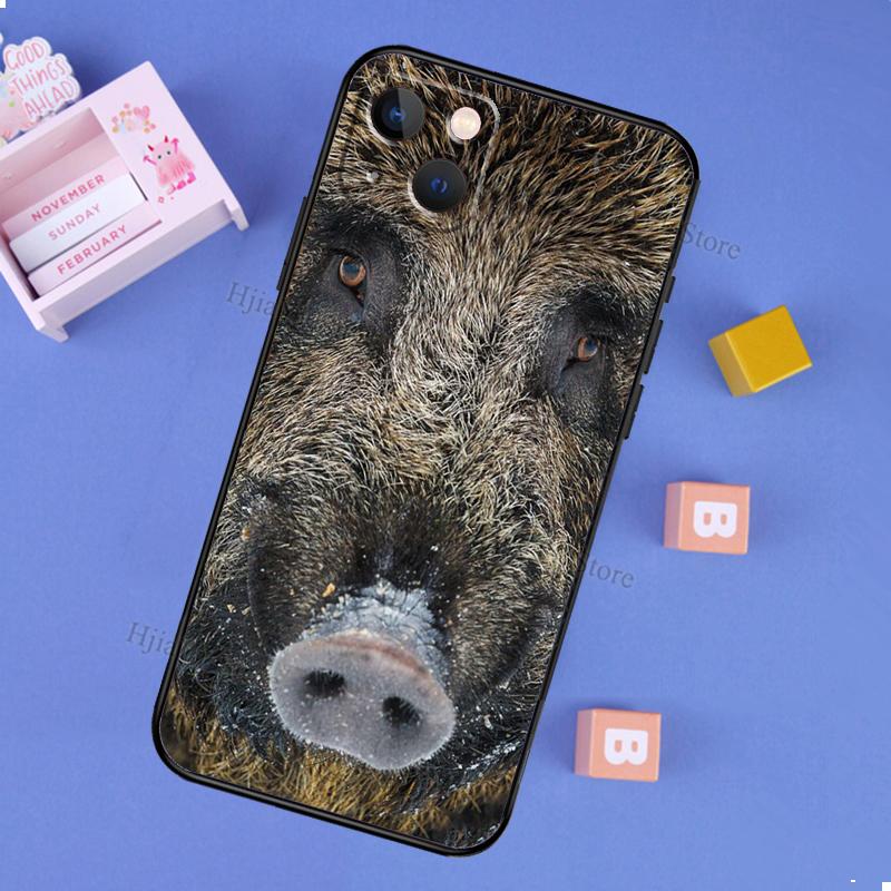 

wild boar Case For iPhone 13 Pro Max 12 mini XS X XR Phone Cover For iPhone 11 14 Pro Max 8 7 Plus Case iPhone 11